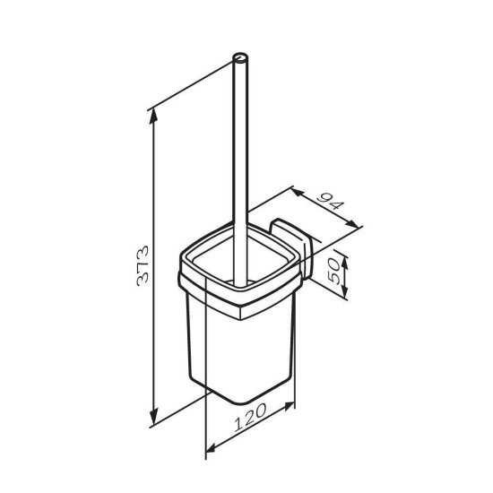 Ершик для унитаза AM.PM Gem подвесной стекло/металл хром (A9033400)