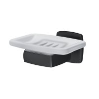 Мыльница для ванной AM.PM Gem с держателем стекло/металл черная (A9034222)