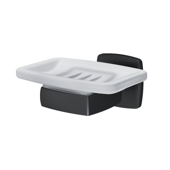 Мыльница для ванной AM.PM Gem с держателем стекло/металл черная (A9034222)