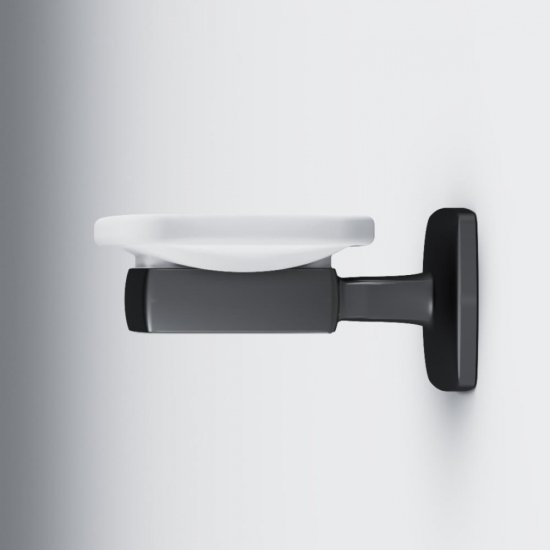 Мыльница для ванной AM.PM Gem с держателем стекло/металл черная (A9034222)