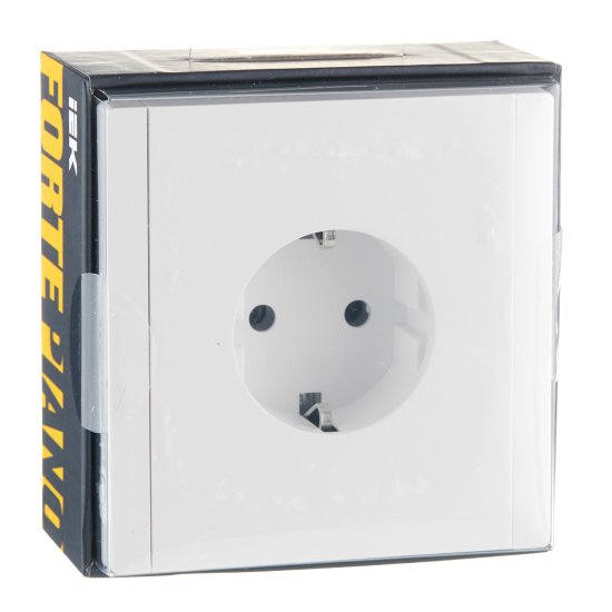 Розетка IEK Forte&Piano FP214 встраиваемая белая (FP-R11-16-1-K01)