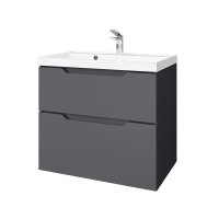 Комплект тумба с раковиной Raval Wector 70 см подвесная антрацит (Wct.01.70/P/A/MD)