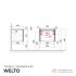 Комплект тумба с раковиной Raval Welto 60 см подвесная белая (Wel.01.60/P/W/RL)