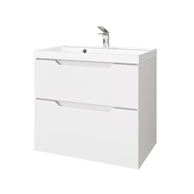 Комплект тумба с раковиной Raval Wector 70 см подвесная белая (Wct.01.70/P/W/MD)