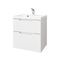 Комплект тумба с раковиной Raval Wector 60 см подвесная белая (Wct.01.60/P/W/MD)