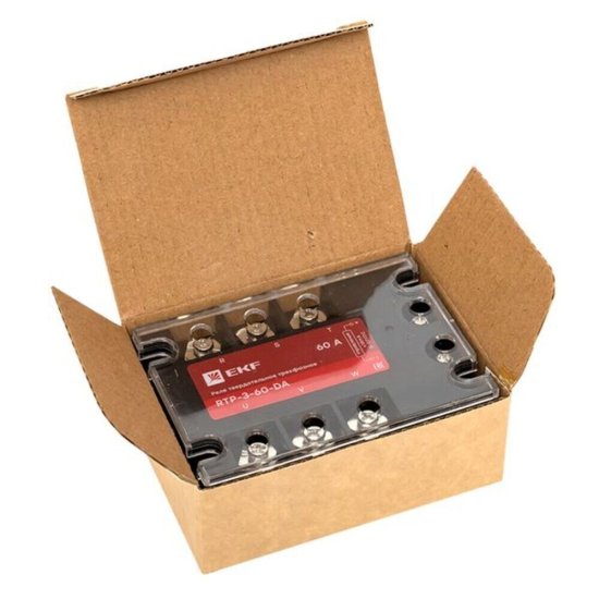 Реле твердотельное EKF PROxima RTP трехфазное 480 В 60 А тип AC (rtp-3-60-da)