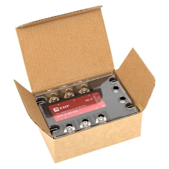 Реле твердотельное EKF PROxima RTP трехфазное 480 В 40 А тип AC (rtp-3-40-da)