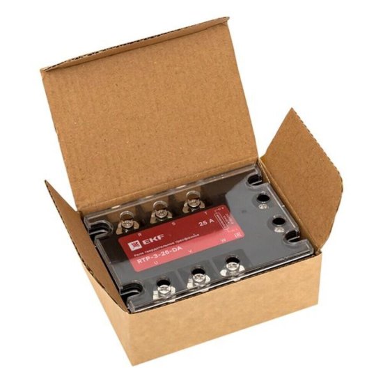 Реле твердотельное EKF PROxima RTP трехфазное 480 В 25 А тип AC (rtp-3-25-da)