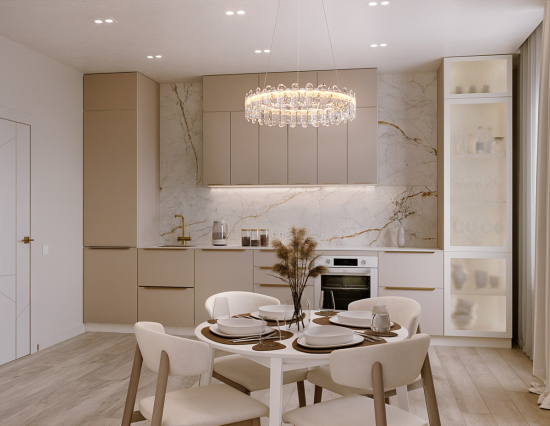 Фасад кухонного шкафа Онега Кашемир 29.7x102.1 см KONSENSA ЛДСП цвет бежевый