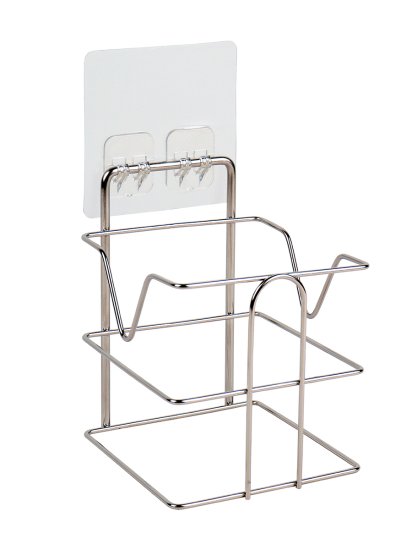 Держатель для фена на липучке Стандарт металлический цвет хром