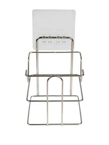 Держатель для фена на липучке Стандарт металлический цвет хром