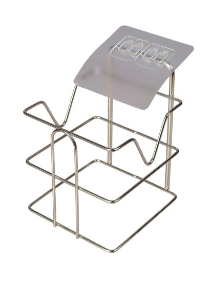 Держатель для фена на липучке Стандарт металлический цвет хром