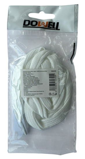 Шнурки Dowell D84201 цвет белый 130 см