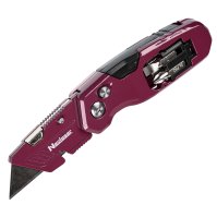 Нож строительный складной Neolaser NLH1401 трапециевидное лезвие 60 мм, биты в комплекте 2 шт.