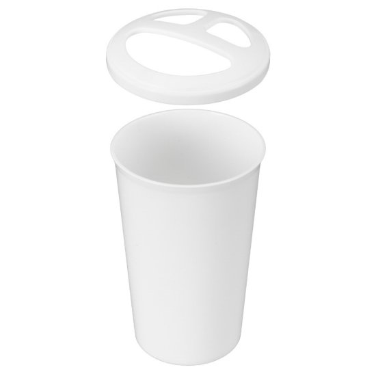 Стакан для ванной Econova Scandi настольный пластик белый (435240616)