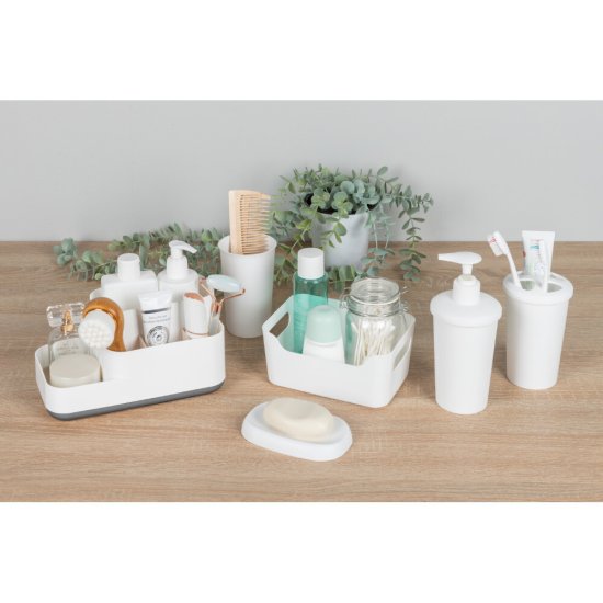 Стакан для ванной Econova Scandi настольный пластик белый (435240616)