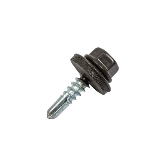 Кровельный саморез КРЕП-КОМП 4,8x19, RAL8019, серо-коричневый, 250 шт.