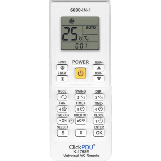 Универсальный пульт для всех кондиционеров clickpdu K-1758E clickpdu