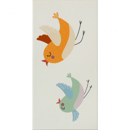 Плитка декор Нефрит Kids Sky белая 400x1000x8 мм (5 шт. в комплекте)