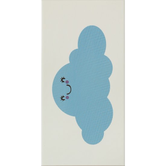 Плитка декор Нефрит Kids Sky белая 400x1000x8 мм (5 шт. в комплекте)