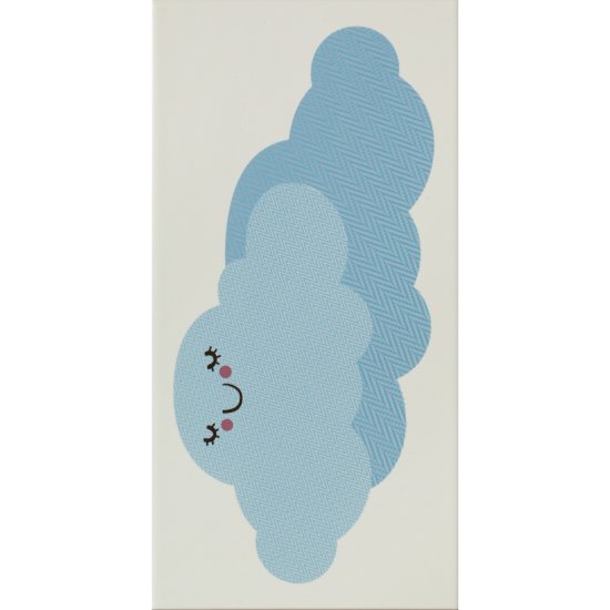 Плитка декор Нефрит Kids Sky белая 400x1000x8 мм (5 шт. в комплекте)