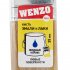 Кисть плоская искусственная щетина пластиковая ручка Wenzo Pro 35х10 мм для эмалей и лаков на водной основе