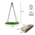 Садовые качели Green Glade черно-зеленые 1х1 м (K-060)