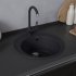 Мойка для кухни Maunfeld Medusa d49х18 см врезная кварц черная