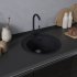Мойка для кухни Maunfeld Medusa d49х18 см врезная кварц черная