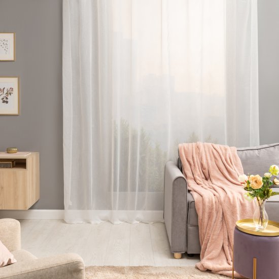 Тюль на ленте KREAFORTA Softy 300x280 см цвет кремовый