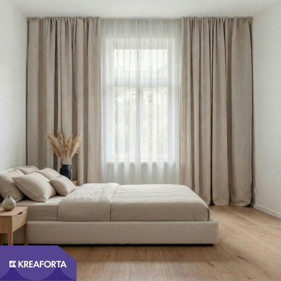 Тюль на ленте KREAFORTA Softy 300x280 см цвет кремовый