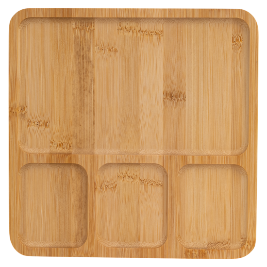 Менажница 4 отсека Vidage 21833 SQ бамбук цвет бежевый