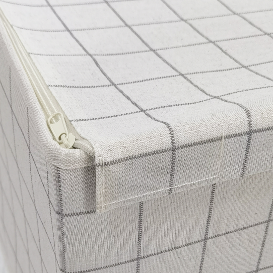 Коробка для хранения с крышкой KONSENSA 54.5x51.5x29 см полиэстер цвет разноцветный