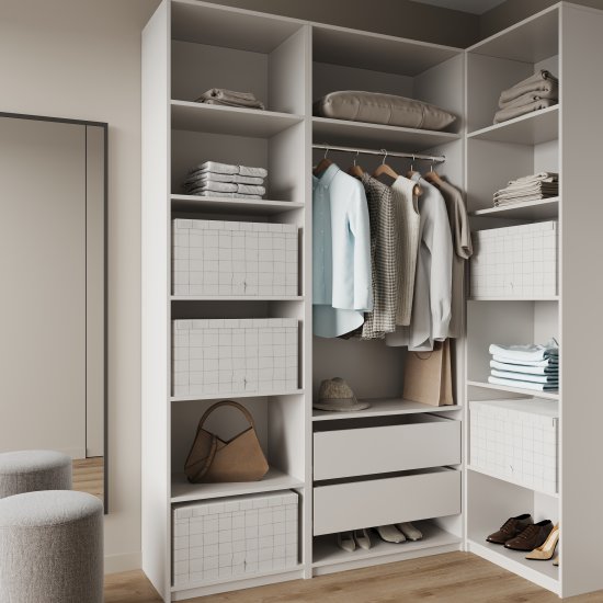 Коробка для хранения с крышкой KONSENSA 54.5x51.5x29 см полиэстер цвет разноцветный