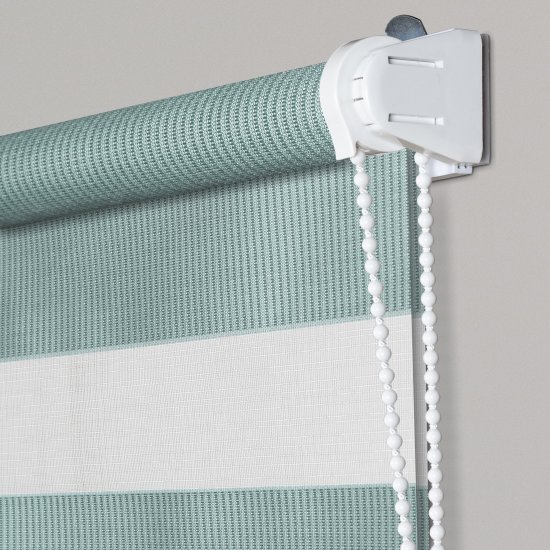 Штора рулонная день-ночь Петер 55x160 см бирюзовая