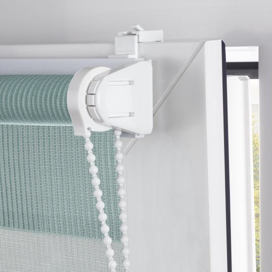 Штора рулонная день-ночь Петер 55x160 см бирюзовая