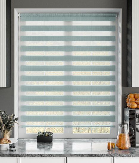 Штора рулонная день-ночь Петер 55x160 см бирюзовая