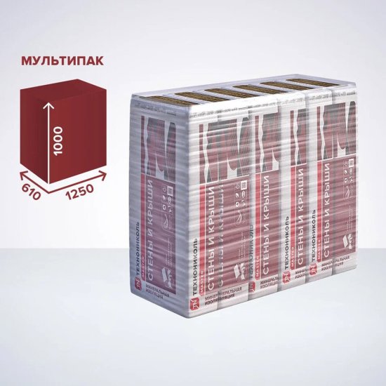 Утеплитель Технониколь Стены и крыши 100х610х1000 мм 2,44 кв.м