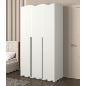 Шкаф распашной Бергамо с 3 дверями 120x220x60 см ЛДСП цвет белый