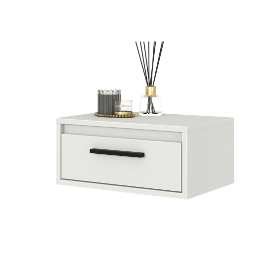 Тумба прикроватная подвесная Лион 45х20х30 см ЛДСП цвет белый