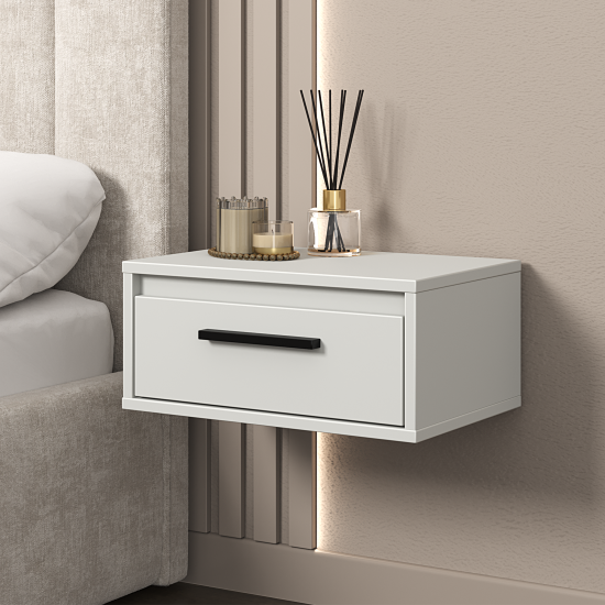 Тумба прикроватная подвесная Лион 45х20х30 см ЛДСП цвет белый