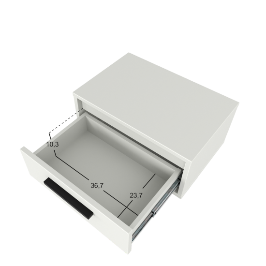 Тумба прикроватная подвесная Лион 45х20х30 см ЛДСП цвет белый