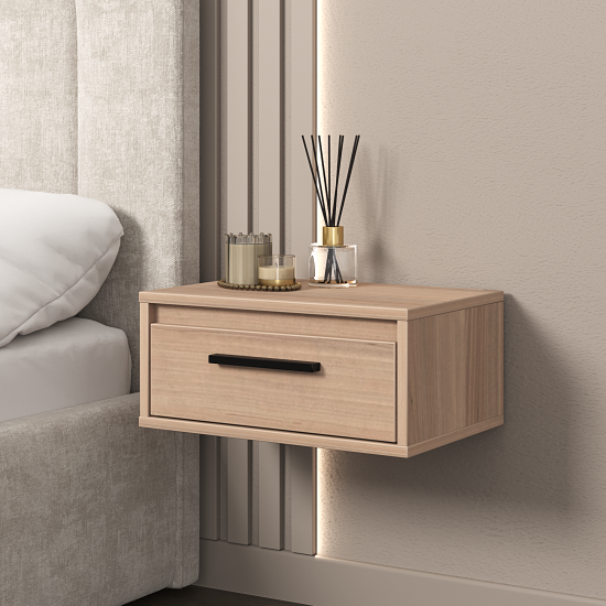 Тумба прикроватная подвесная Лион 45х20х30 см ЛДСП цвет дуб комано