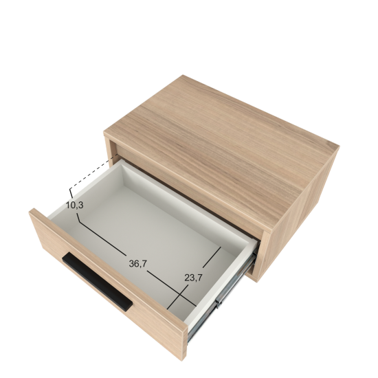 Тумба прикроватная подвесная Лион 45х20х30 см ЛДСП цвет дуб комано