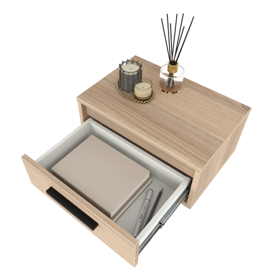 Тумба прикроватная подвесная Лион 45х20х30 см ЛДСП цвет дуб комано