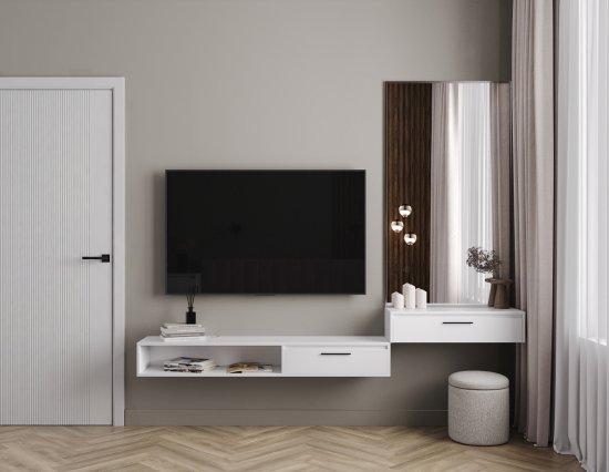 Консоль Лион 80х20х30 см ЛДСП цвет белый