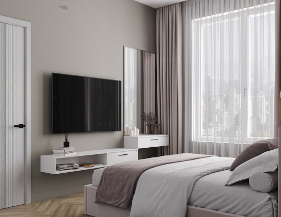 Консоль Лион 80х20х30 см ЛДСП цвет белый