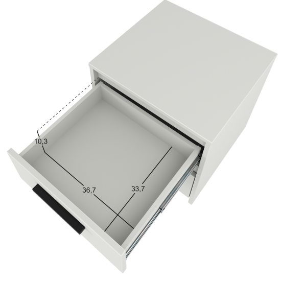 Тумба прикроватная Лион 2 ящика 45х44.5х41.6 см ЛДСП цвет белый