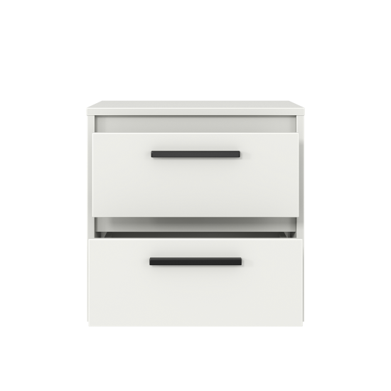 Тумба прикроватная Лион 2 ящика 45х44.5х41.6 см ЛДСП цвет белый