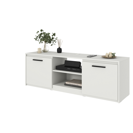 Тумба под телевизор Лион 150х50х41.6 см ЛДСП цвет белый